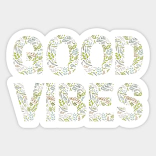 Good Vibes Bold Sketchy Floral Sticker